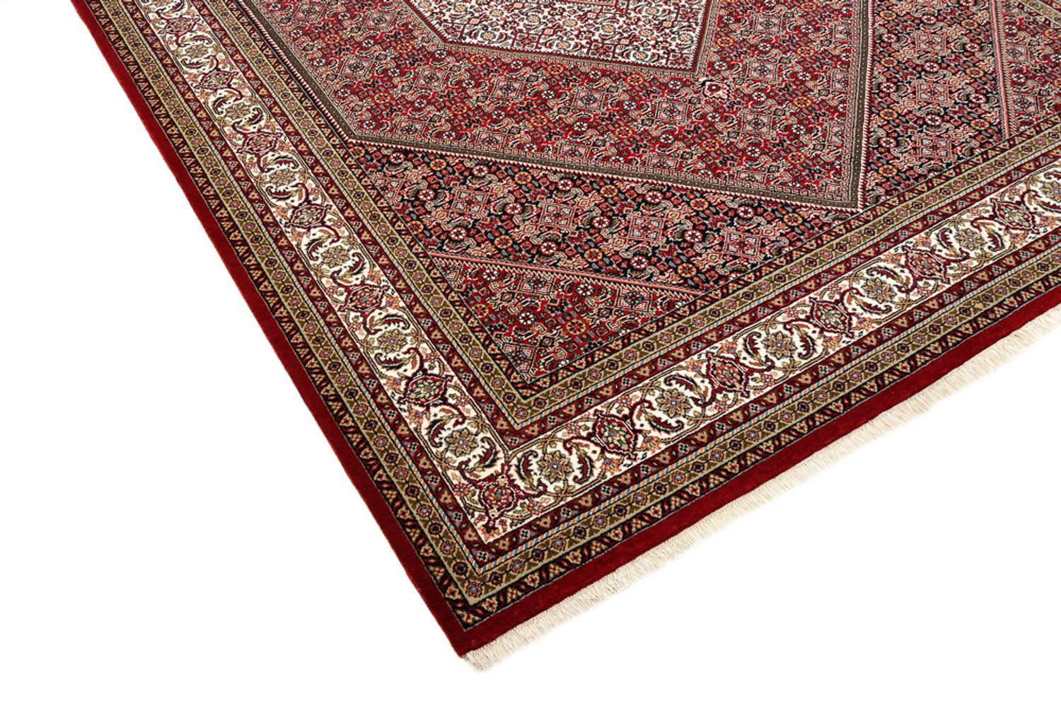 Persisk tæppe - Bijar - Royal - 250 x 199 cm - bordeaux rød