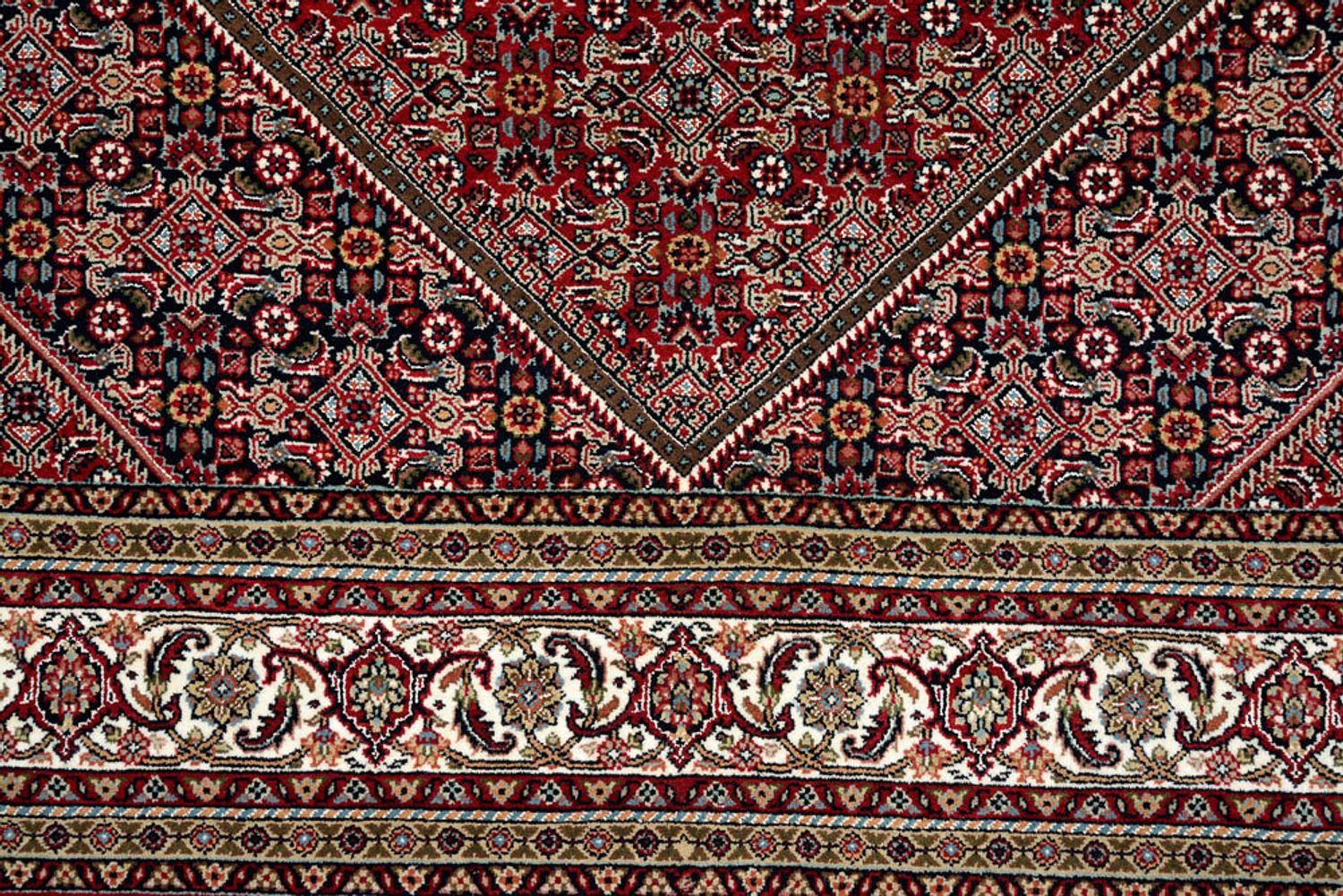Persisk tæppe - Bijar - Royal - 250 x 199 cm - bordeaux rød