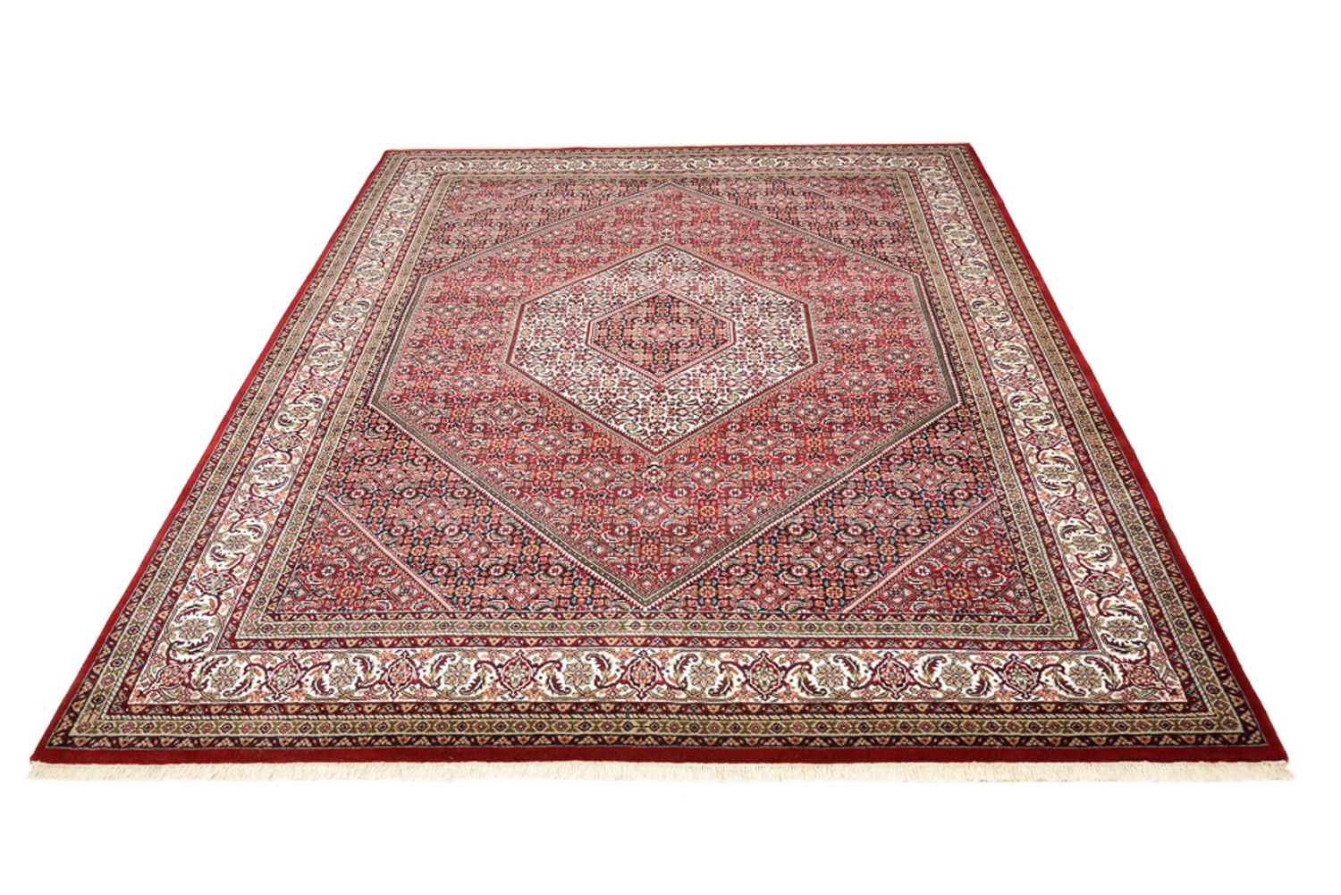 Persisk tæppe - Bijar - Royal - 250 x 199 cm - bordeaux rød
