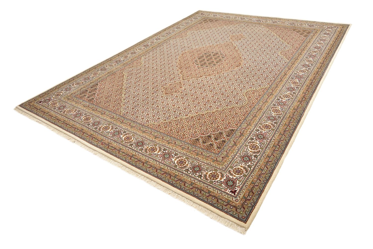 Orientalsk tæppe - Tabriz - 352 x 250 cm - mørk beige