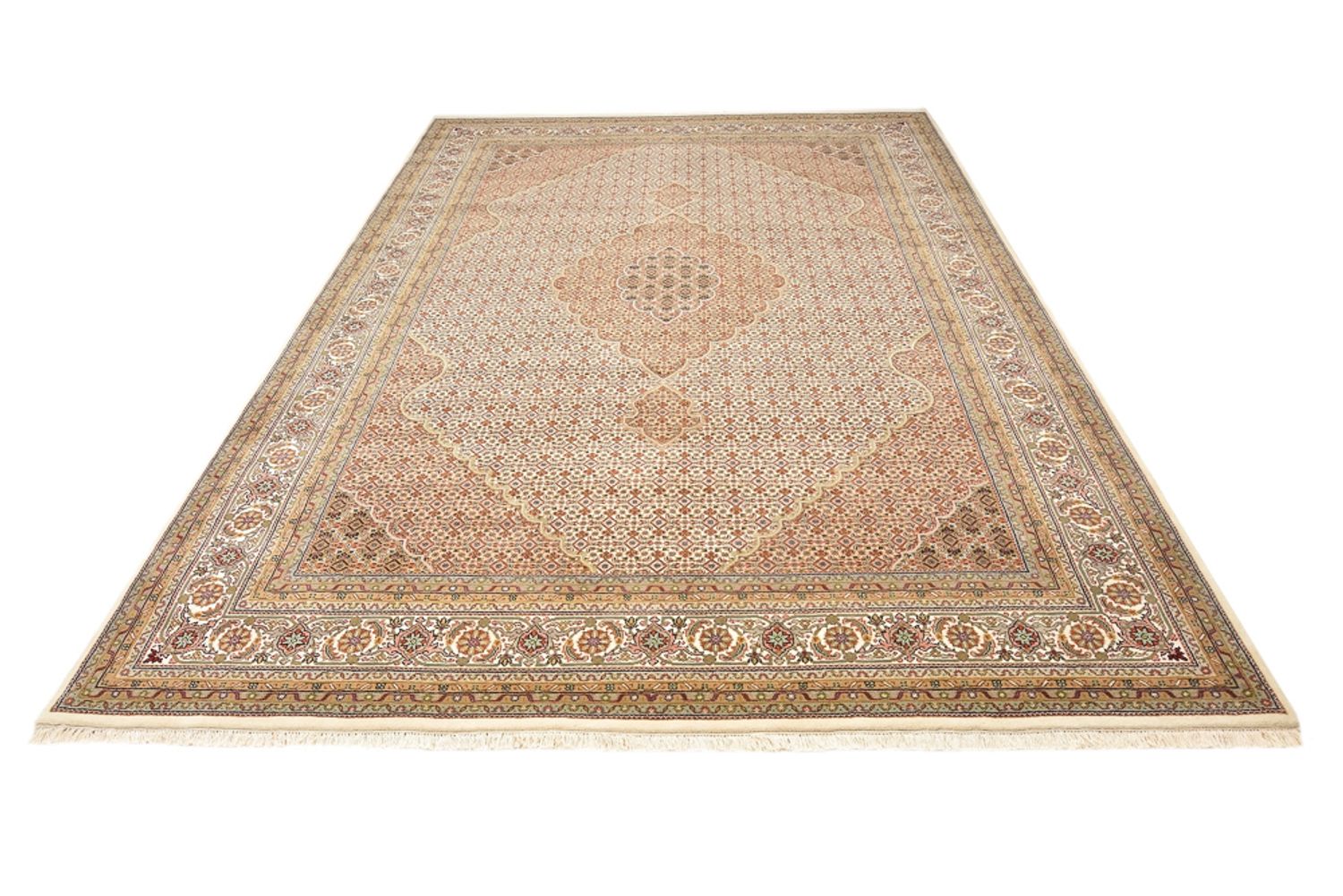 Orientalsk tæppe - Tabriz - 352 x 250 cm - mørk beige