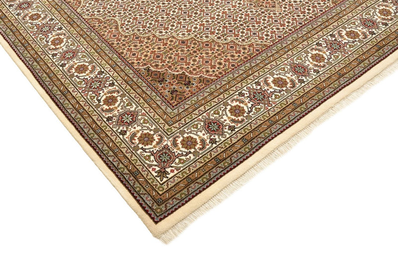 Orientalsk tæppe - Tabriz firkantet  - 203 x 201 cm - mørk beige
