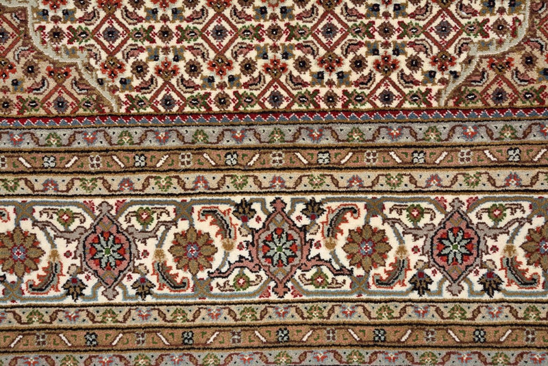 Orientalsk tæppe - Tabriz firkantet  - 203 x 201 cm - mørk beige