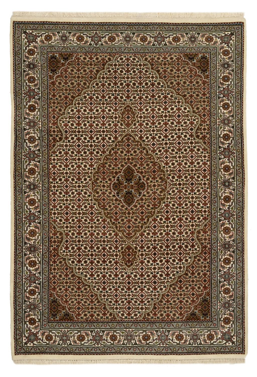 Orientalsk tæppe - Tabriz - 177 x 125 cm - mørk beige