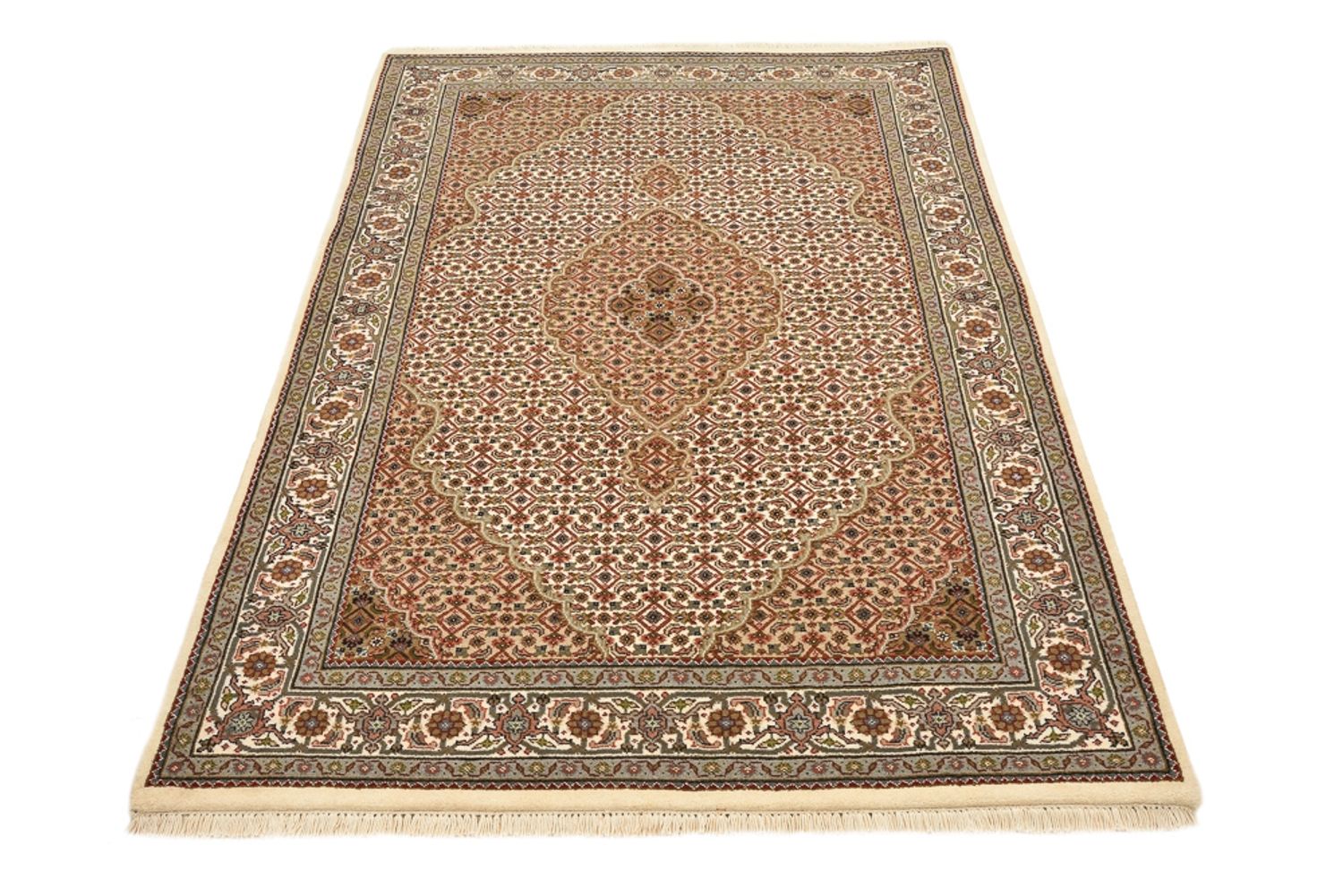 Orientalsk tæppe - Tabriz - 177 x 125 cm - mørk beige