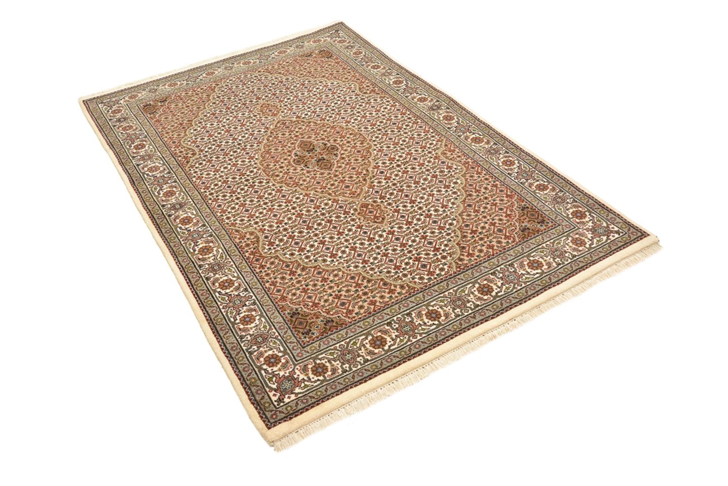 Orientalsk tæppe - Tabriz - 177 x 125 cm - mørk beige