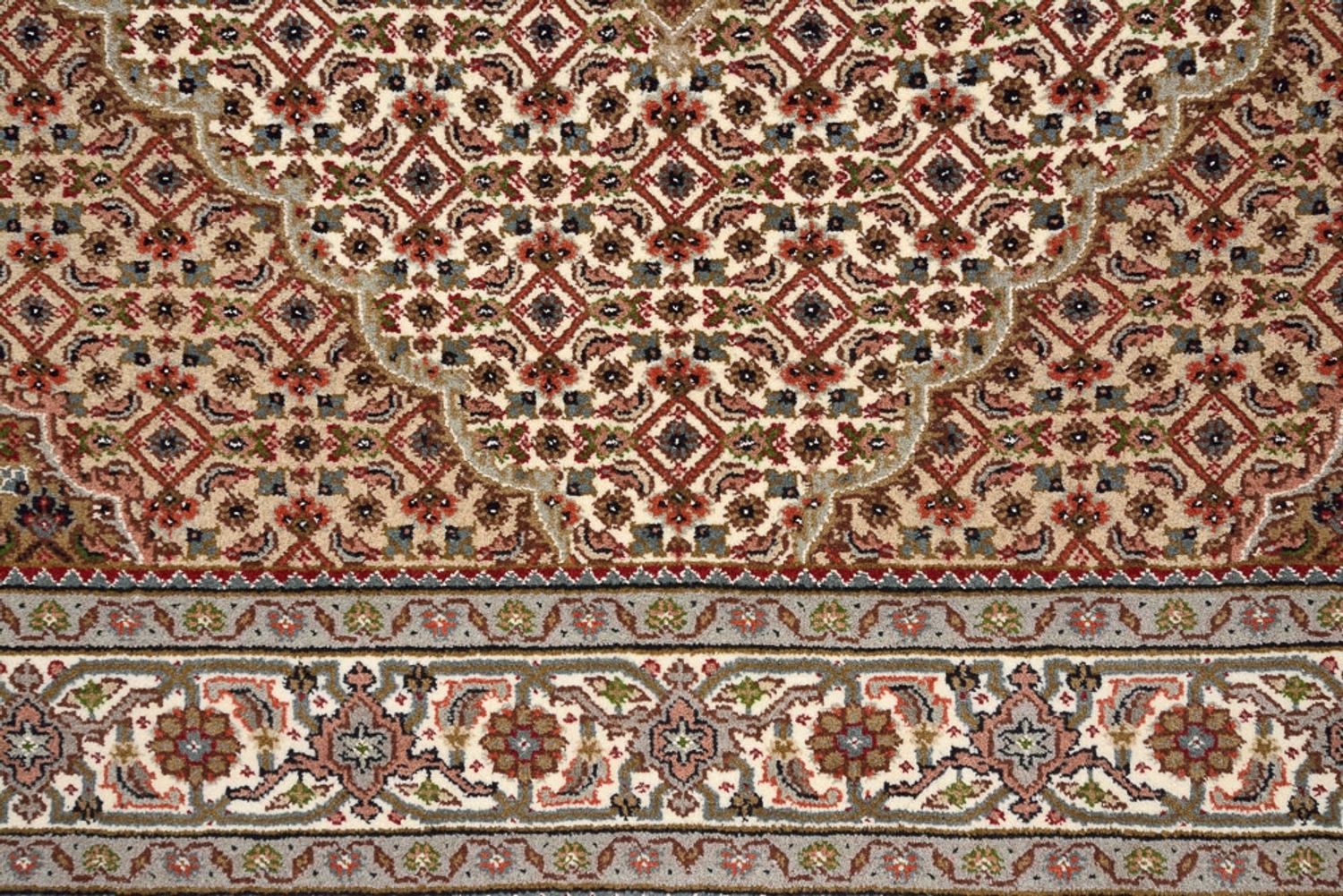 Orientalsk tæppe - Tabriz - 177 x 125 cm - mørk beige