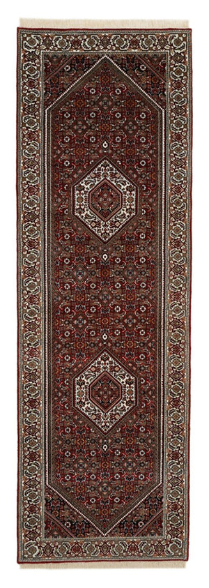 Løber Persisk tæppe - Bijar - 245 x 79 cm - bordeaux rød