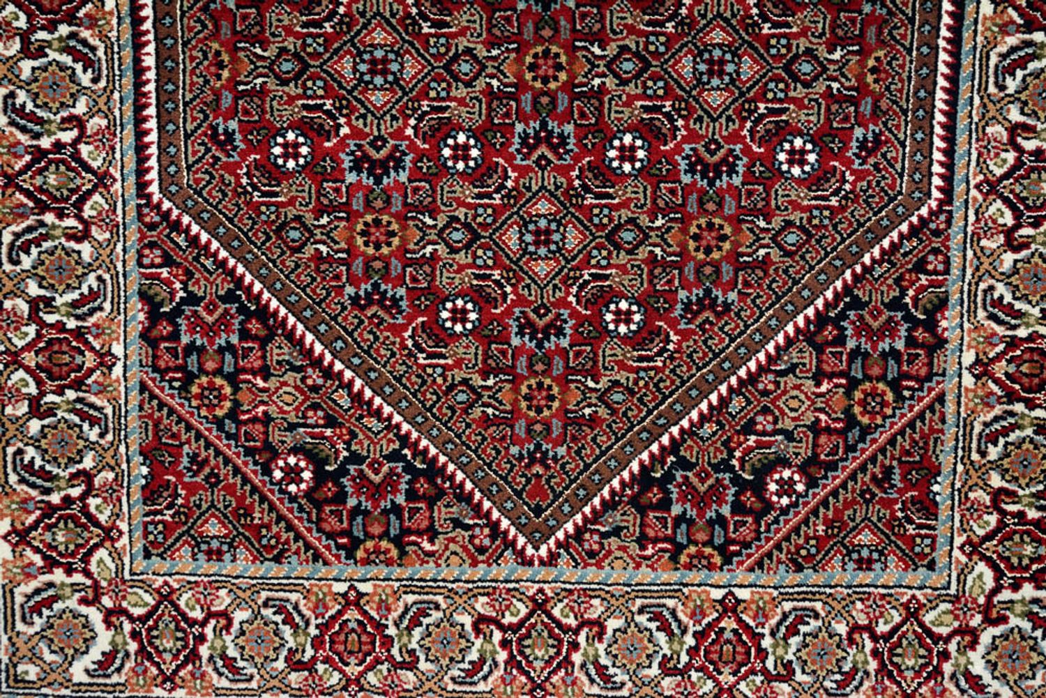 Løber Persisk tæppe - Bijar - 245 x 79 cm - bordeaux rød