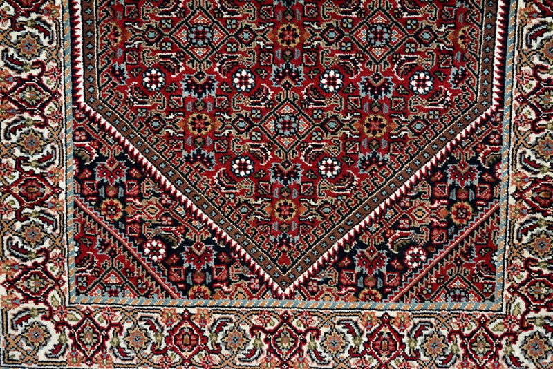 Løber Persisk tæppe - Bijar - 245 x 79 cm - bordeaux rød