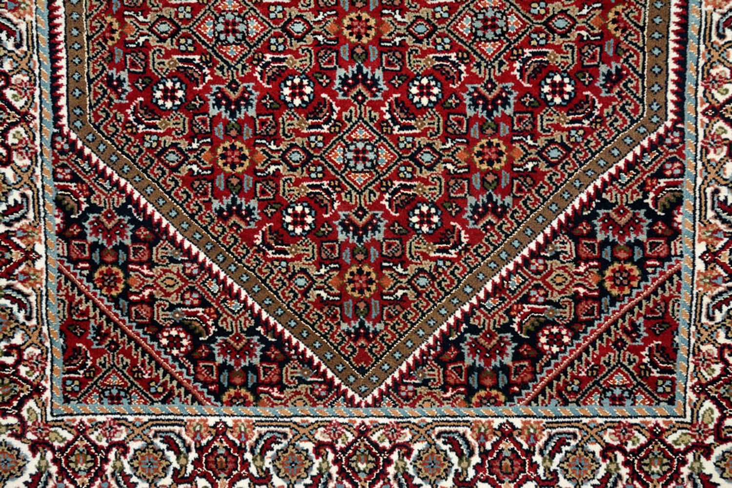 Løber Persisk tæppe - Bijar - 246 x 79 cm - bordeaux rød