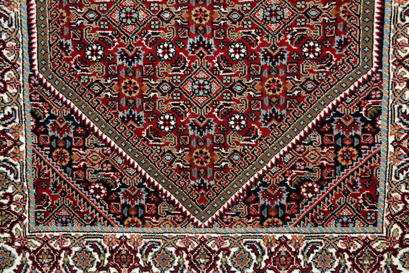 Løber Persisk tæppe - Bijar - 246 x 79 cm - bordeaux rød