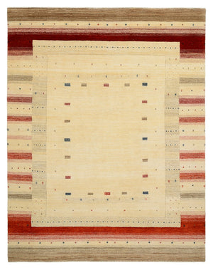 Gabbeh-tæppe - Loribaft Indus - 248 x 195 cm - lys beige
