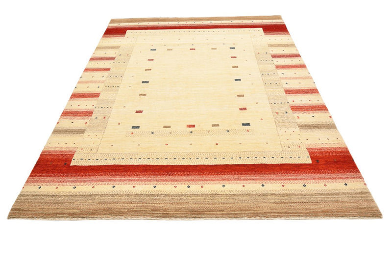 Gabbeh-tæppe - Loribaft Indus - 248 x 195 cm - lys beige