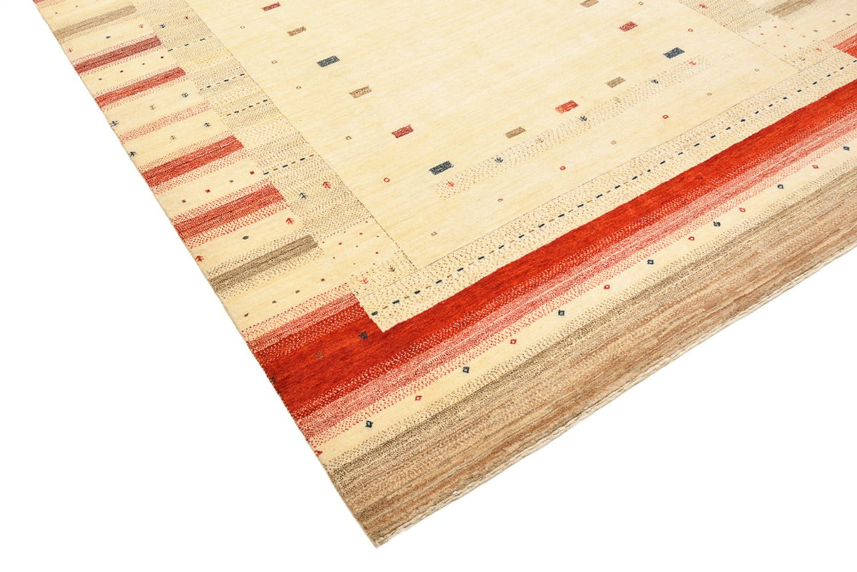 Gabbeh-tæppe - Loribaft Indus - 248 x 195 cm - lys beige