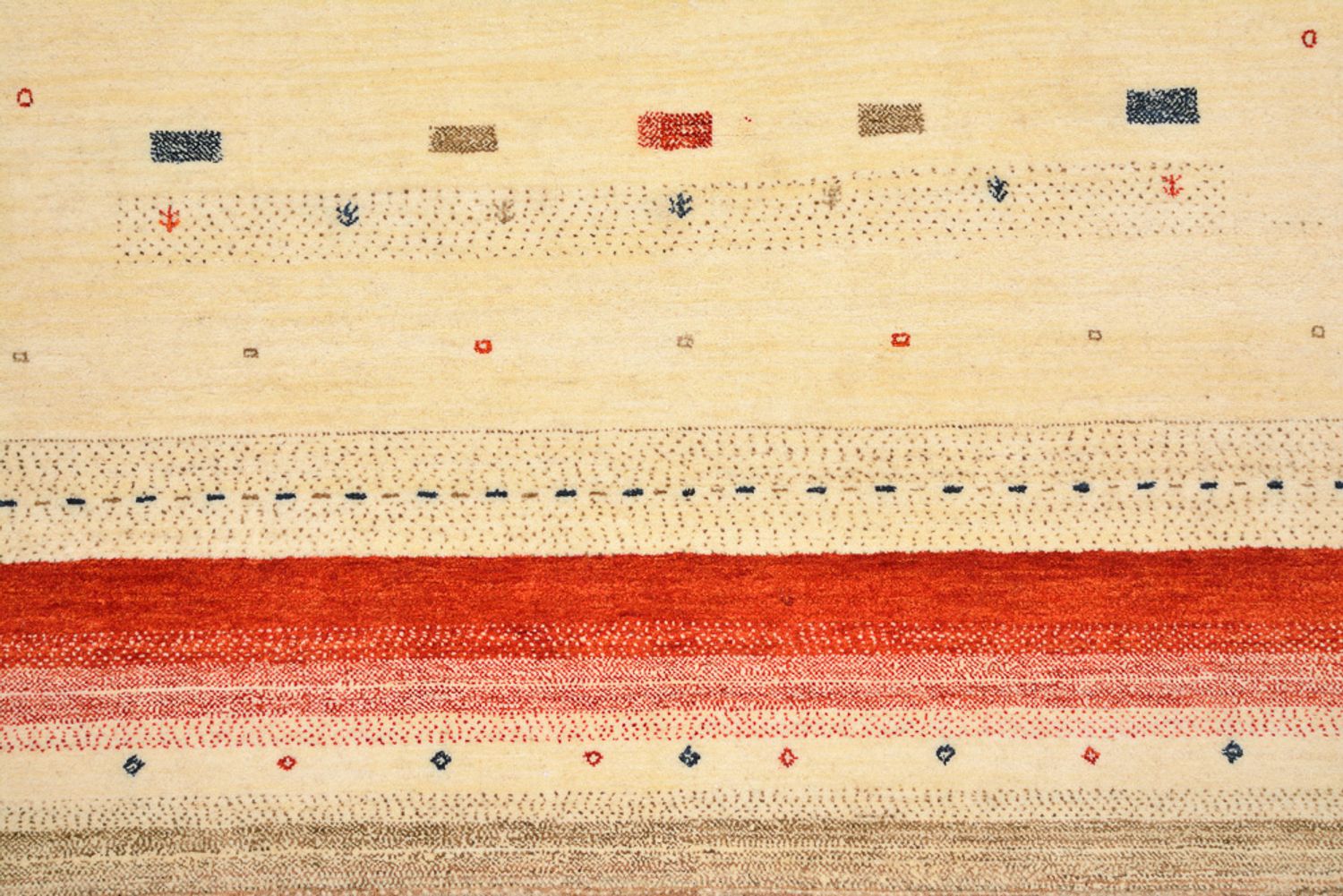 Gabbeh-tæppe - Loribaft Indus - 248 x 195 cm - lys beige