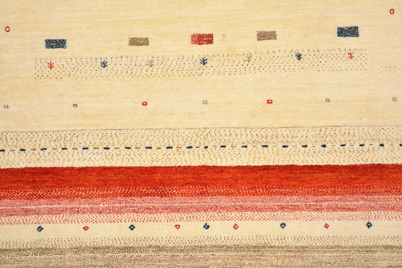 Gabbeh-tæppe - Loribaft Indus - 248 x 195 cm - lys beige