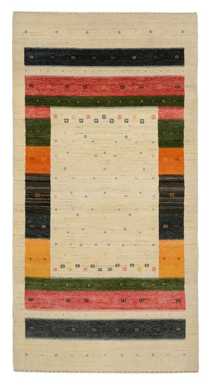 Løber Gabbeh-tæppe - Loribaft Indus - 195 x 101 cm - lys beige