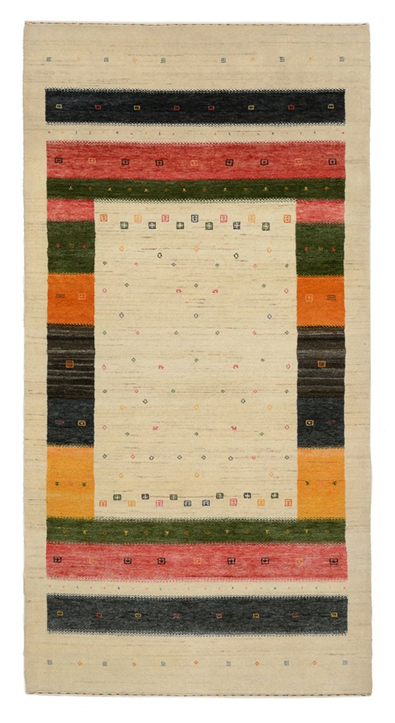 Løber Gabbeh-tæppe - Loribaft Indus - 195 x 101 cm - lys beige