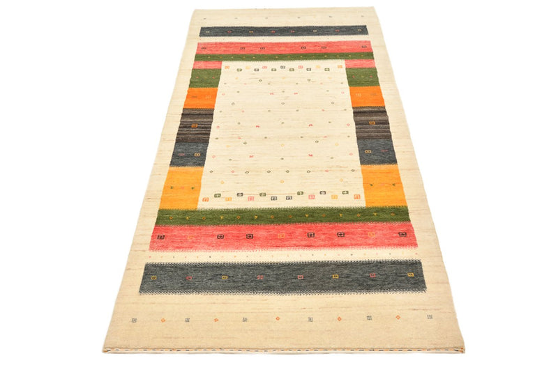 Løber Gabbeh-tæppe - Loribaft Indus - 195 x 101 cm - lys beige