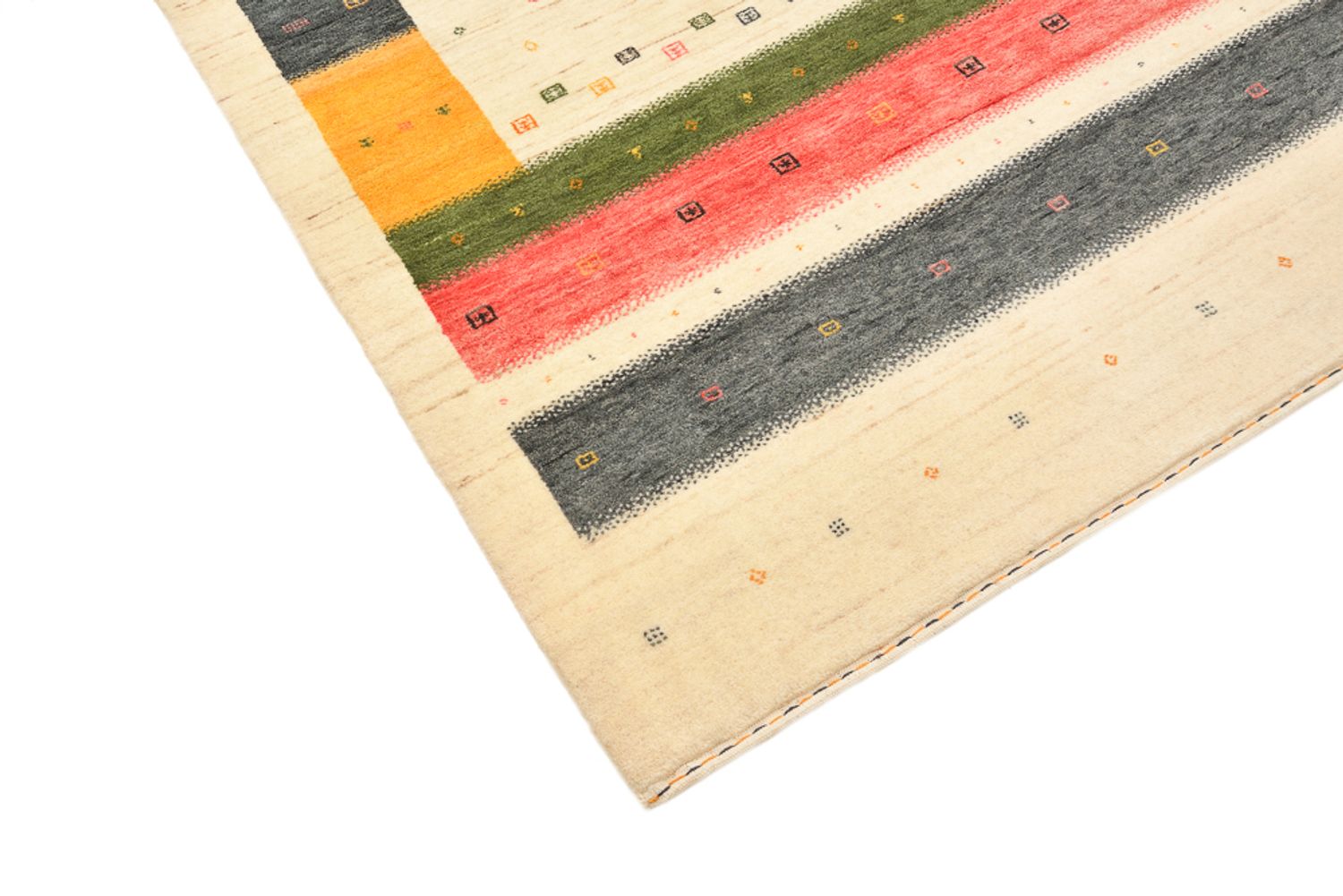 Løber Gabbeh-tæppe - Loribaft Indus - 195 x 101 cm - lys beige