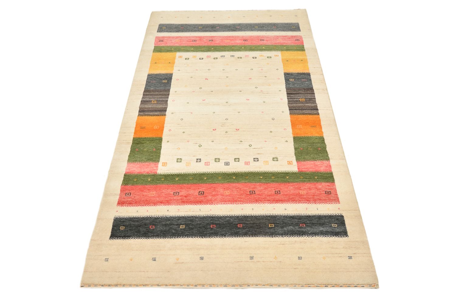 Løber Gabbeh-tæppe - Loribaft Indus - 195 x 101 cm - lys beige