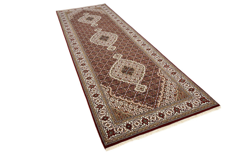 Løber Orientalsk tæppe - Tabriz - 362 x 122 cm - lys beige