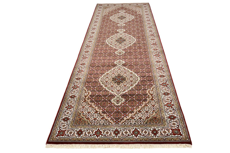 Løber Orientalsk tæppe - Tabriz - 362 x 122 cm - lys beige