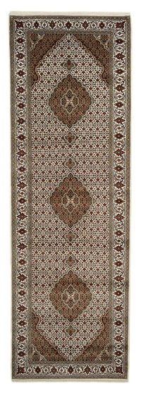 Løber Orientalsk tæppe - Tabriz - 372 x 121 cm - lys beige