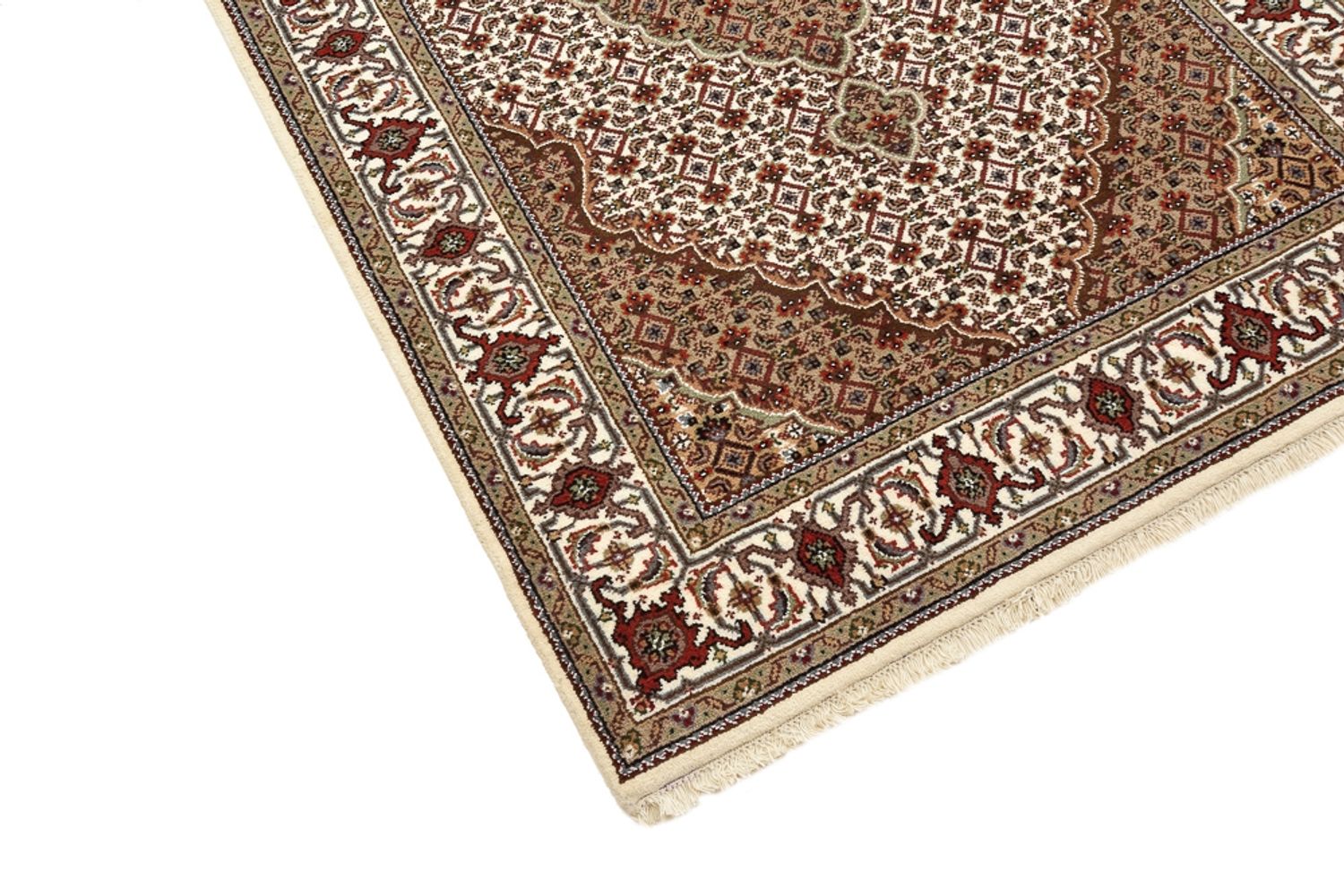 Løber Orientalsk tæppe - Tabriz - 372 x 121 cm - lys beige