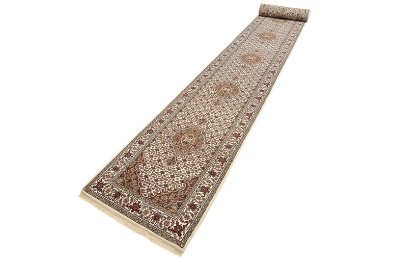 Løber Orientalsk tæppe - Tabriz - 602 x 81 cm - lys beige