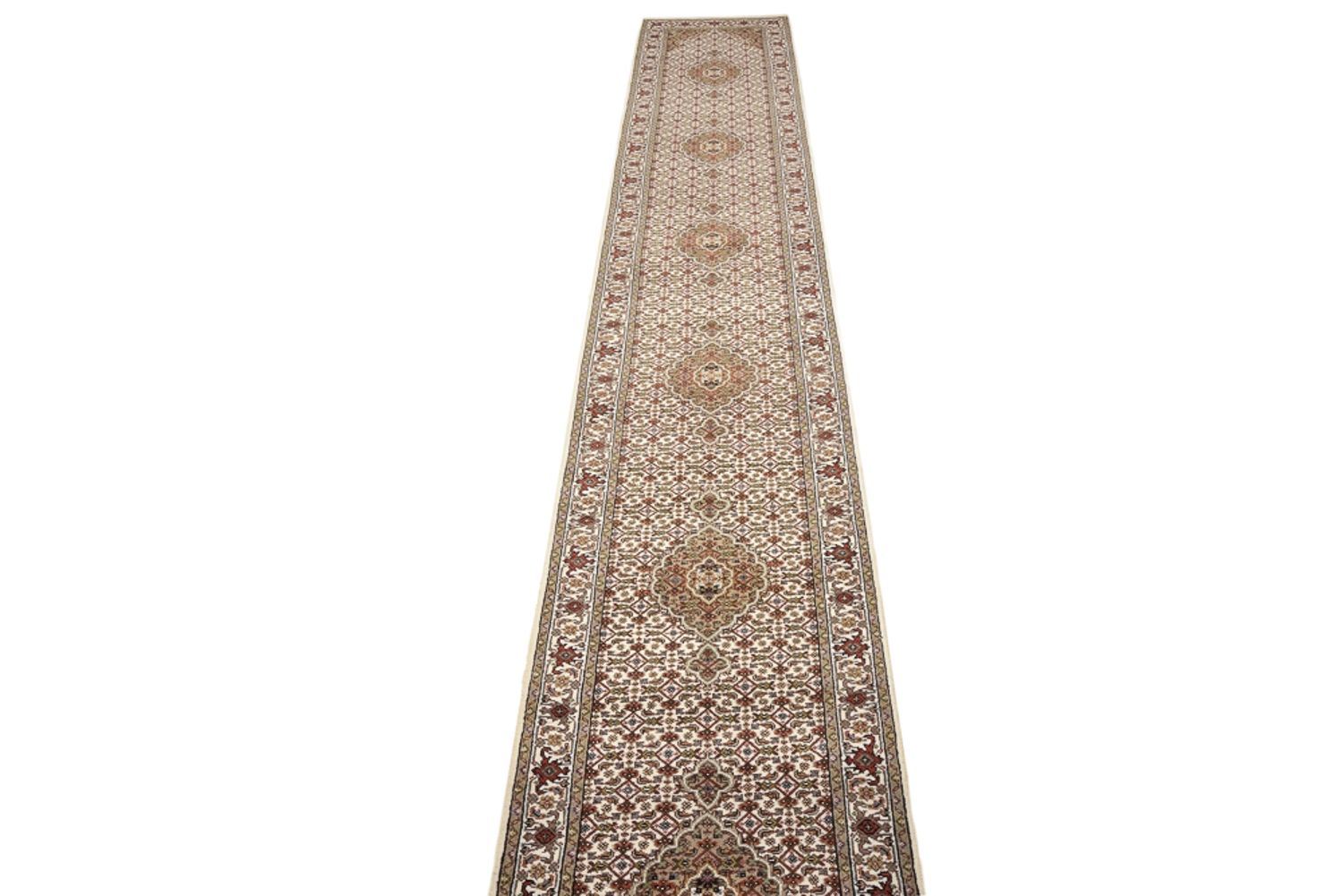 Løber Orientalsk tæppe - Tabriz - 602 x 81 cm - lys beige