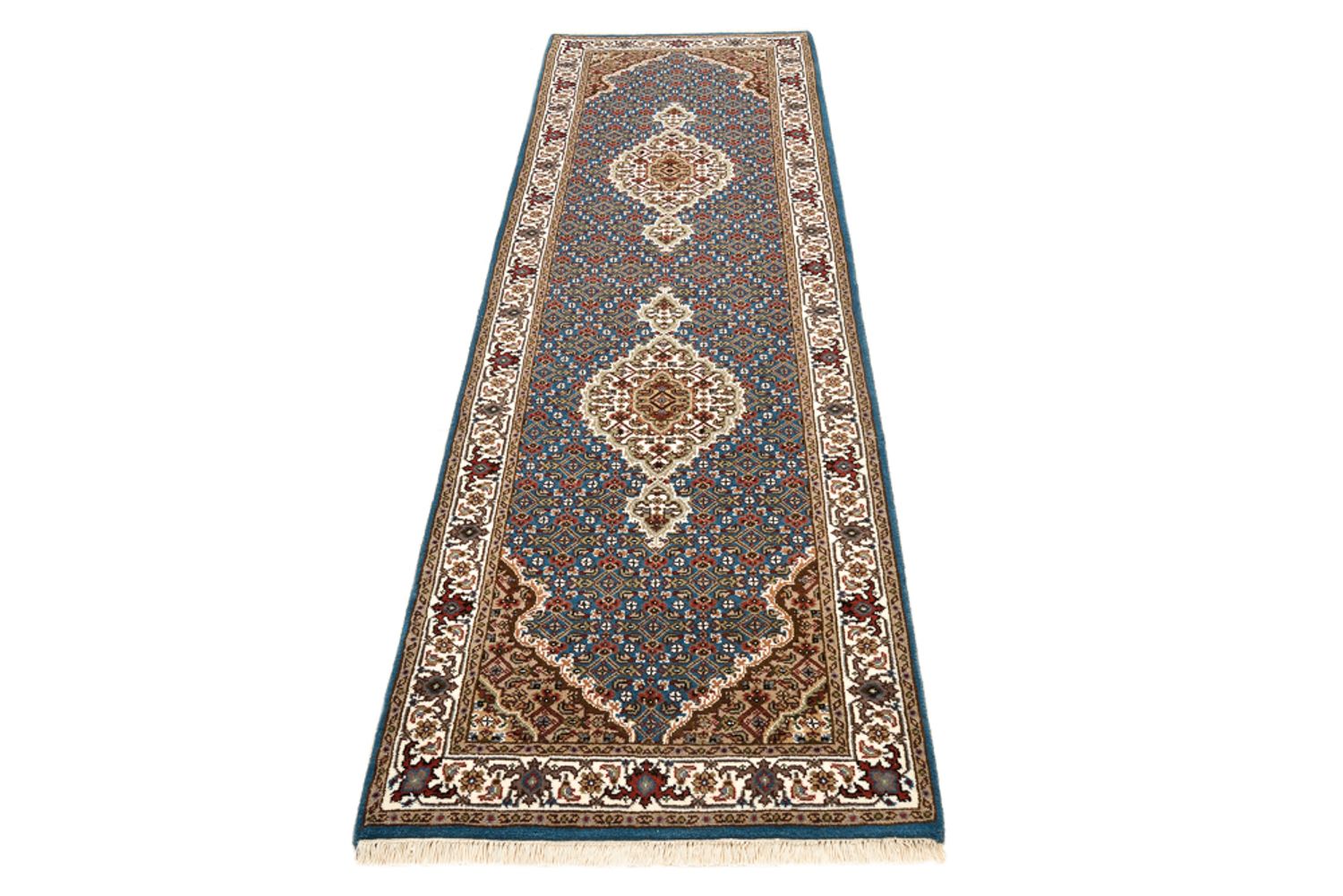 Løber Orientalsk tæppe - Tabriz - 244 x 75 cm - mørkeblå