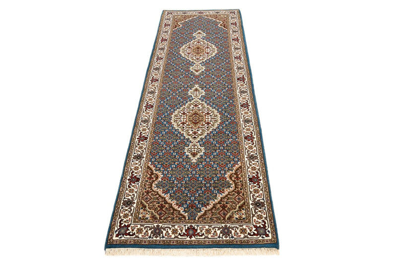 Løber Orientalsk tæppe - Tabriz - 244 x 75 cm - mørkeblå