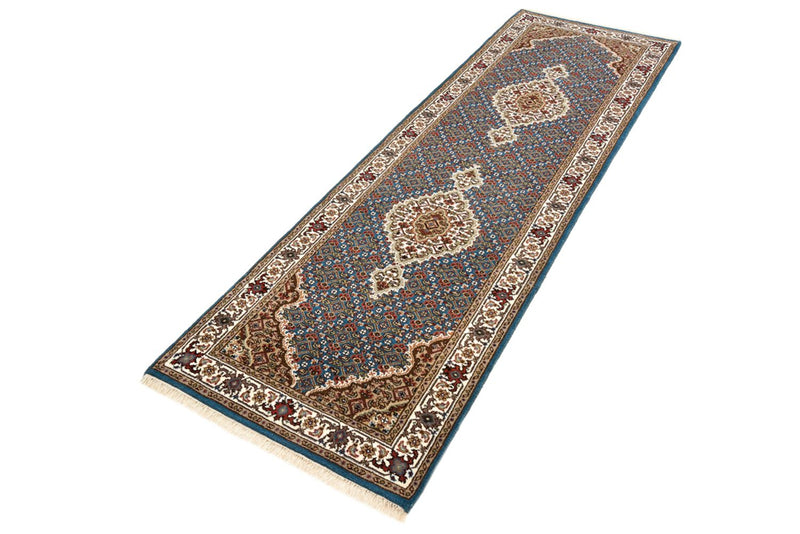 Løber Orientalsk tæppe - Tabriz - 244 x 75 cm - mørkeblå