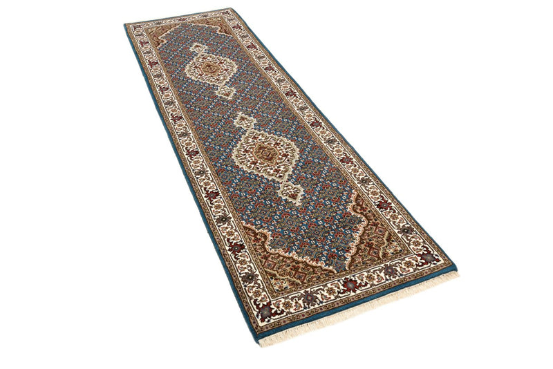 Løber Orientalsk tæppe - Tabriz - 244 x 75 cm - mørkeblå