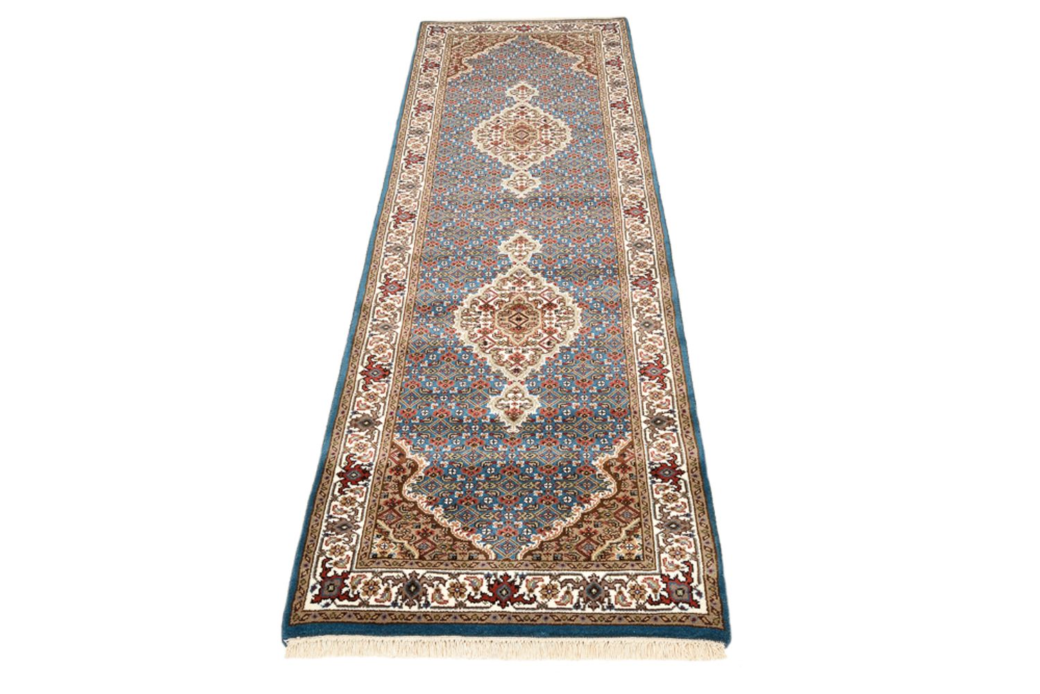 Løber Orientalsk tæppe - Tabriz - 244 x 75 cm - mørkeblå