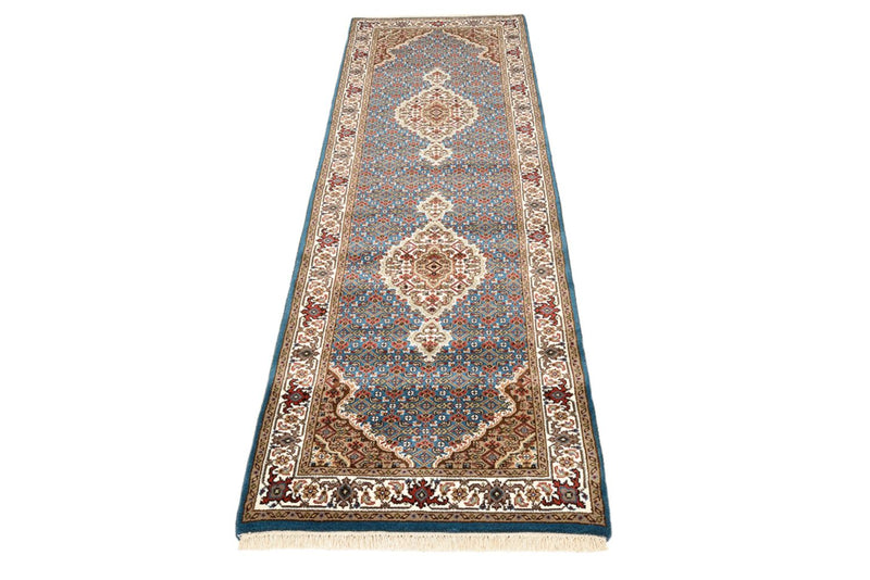 Løber Orientalsk tæppe - Tabriz - 244 x 75 cm - mørkeblå