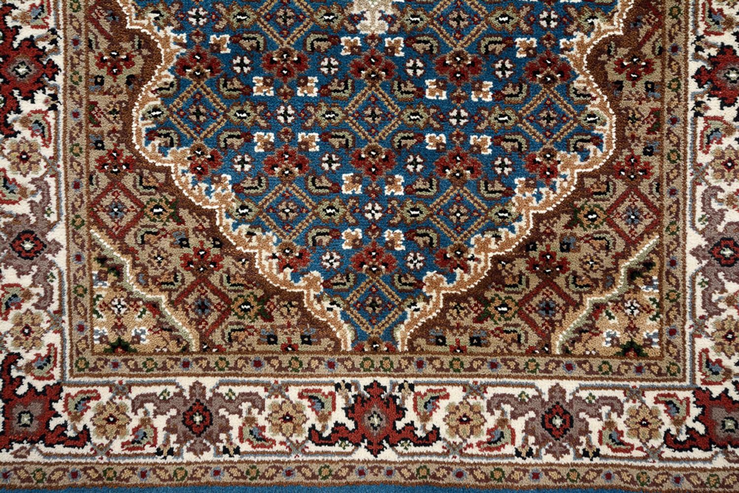 Løber Orientalsk tæppe - Tabriz - 454 x 79 cm - mørkeblå