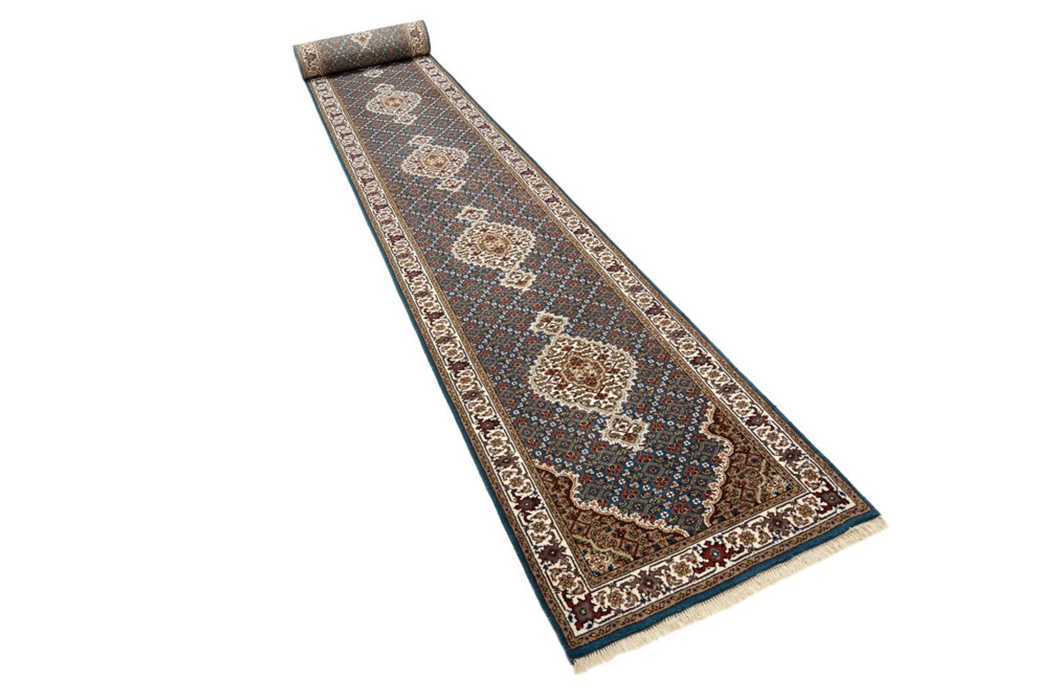 Løber Orientalsk tæppe - Tabriz - 615 x 79 cm - mørkeblå
