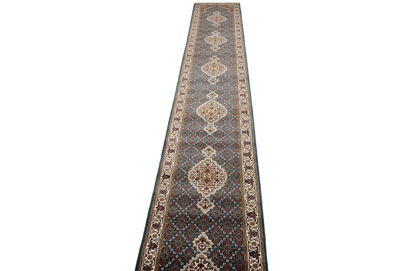 Løber Orientalsk tæppe - Tabriz - 615 x 79 cm - mørkeblå