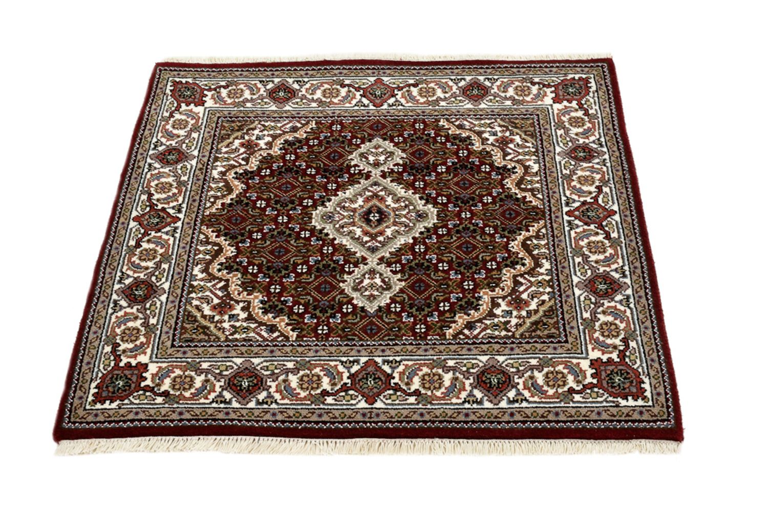 Orientalsk tæppe - Tabriz - 93 x 89 cm - creme