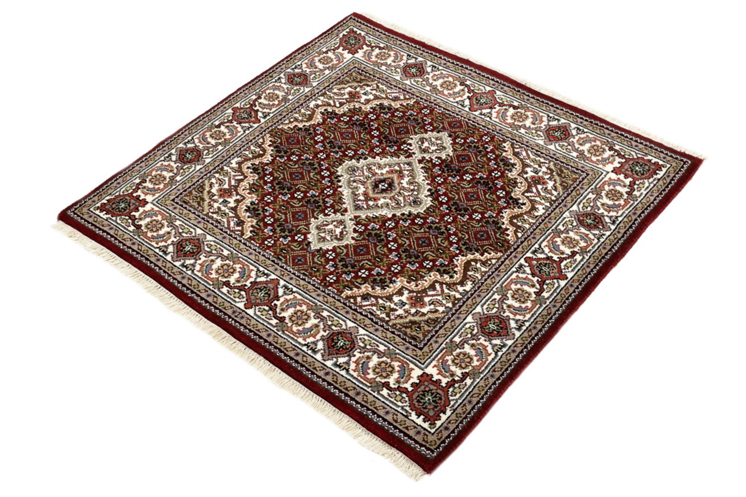 Orientalsk tæppe - Tabriz - 93 x 89 cm - creme
