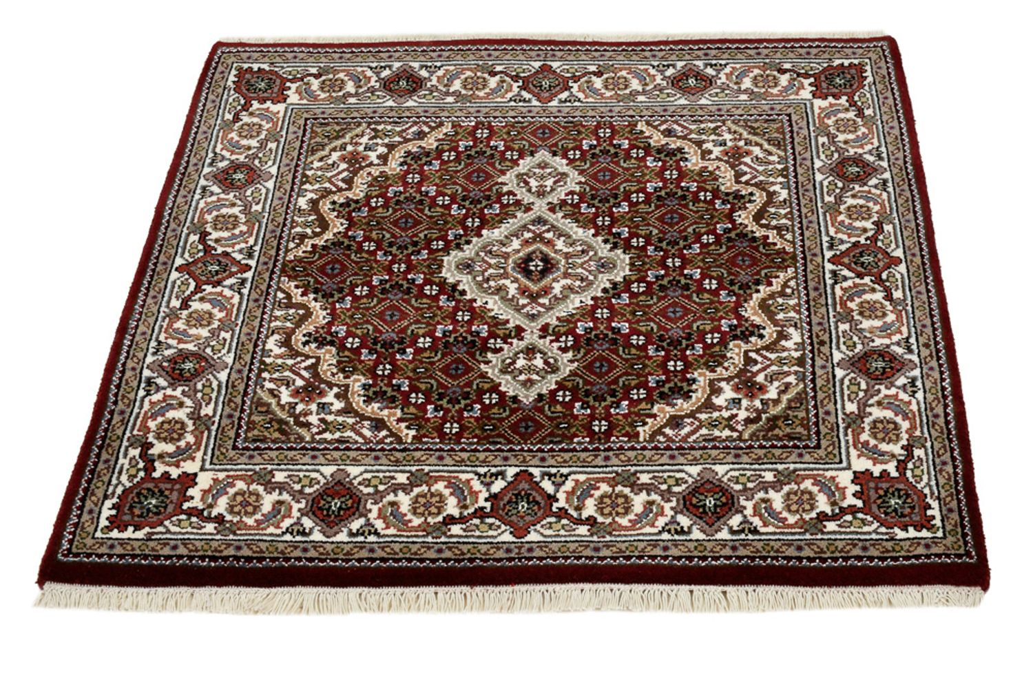 Orientalsk tæppe - Tabriz - 93 x 89 cm - creme