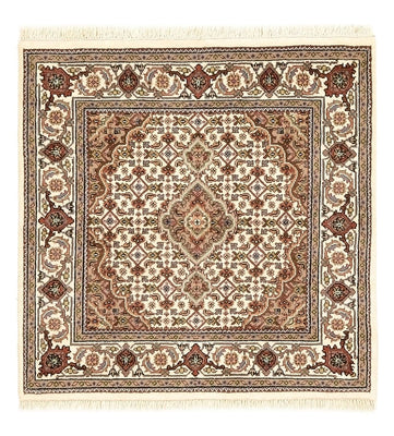 Orientalsk tæppe - Tabriz - 92 x 89 cm - creme