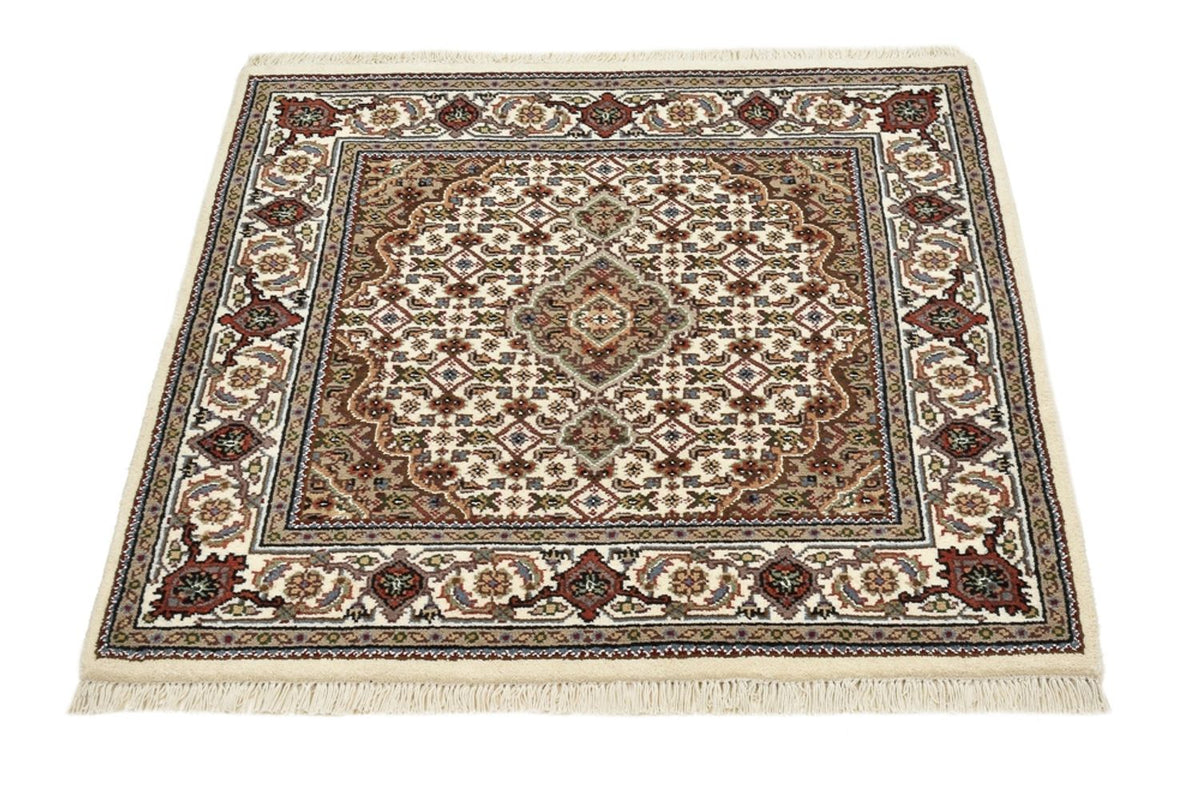 Orientalsk tæppe - Tabriz - 92 x 89 cm - creme
