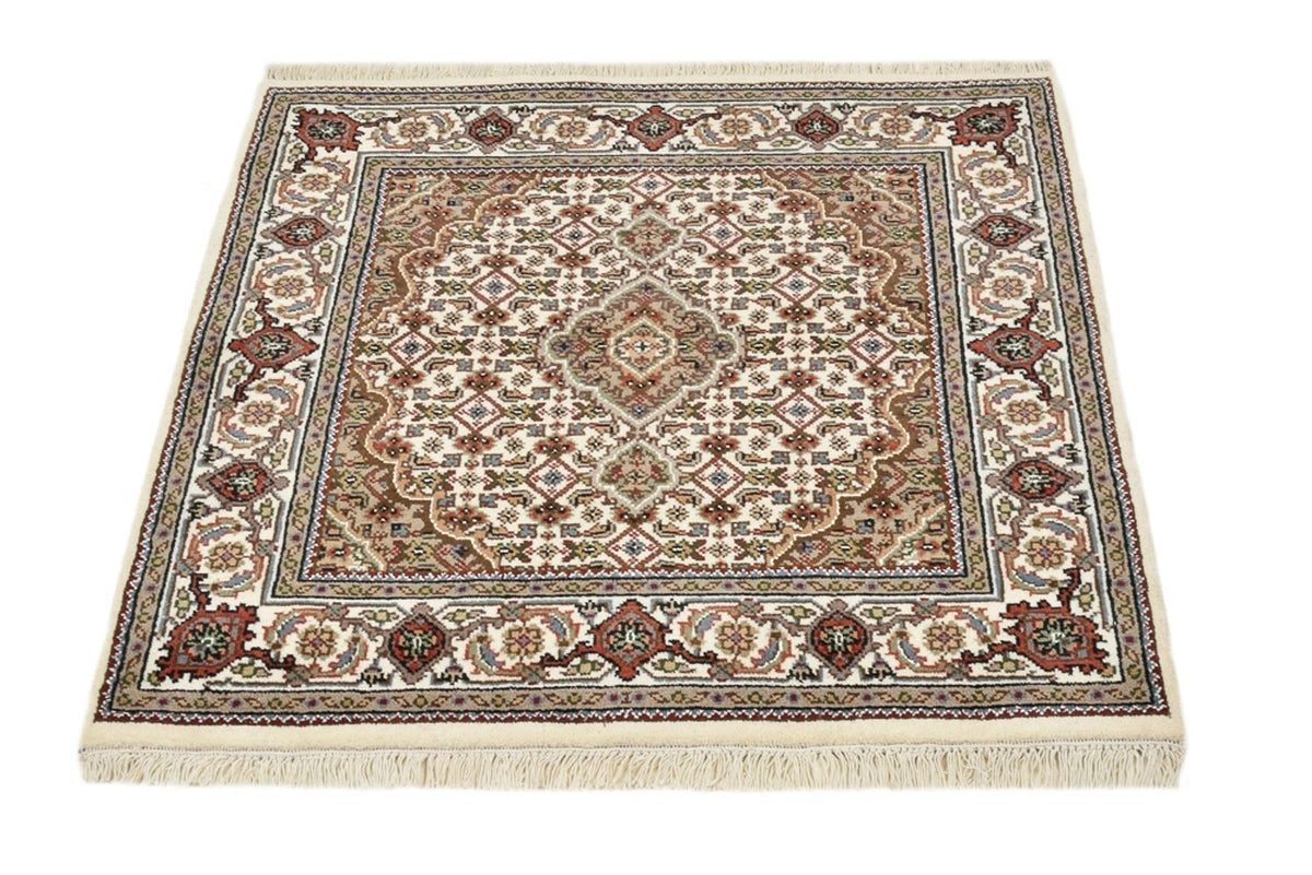 Orientalsk tæppe - Tabriz - 92 x 89 cm - creme