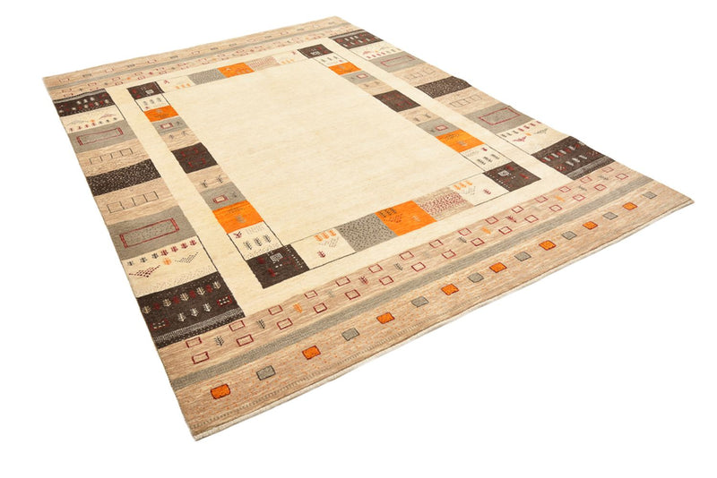Gabbeh-tæppe - Loribaft Indus - 281 x 203 cm - lys beige
