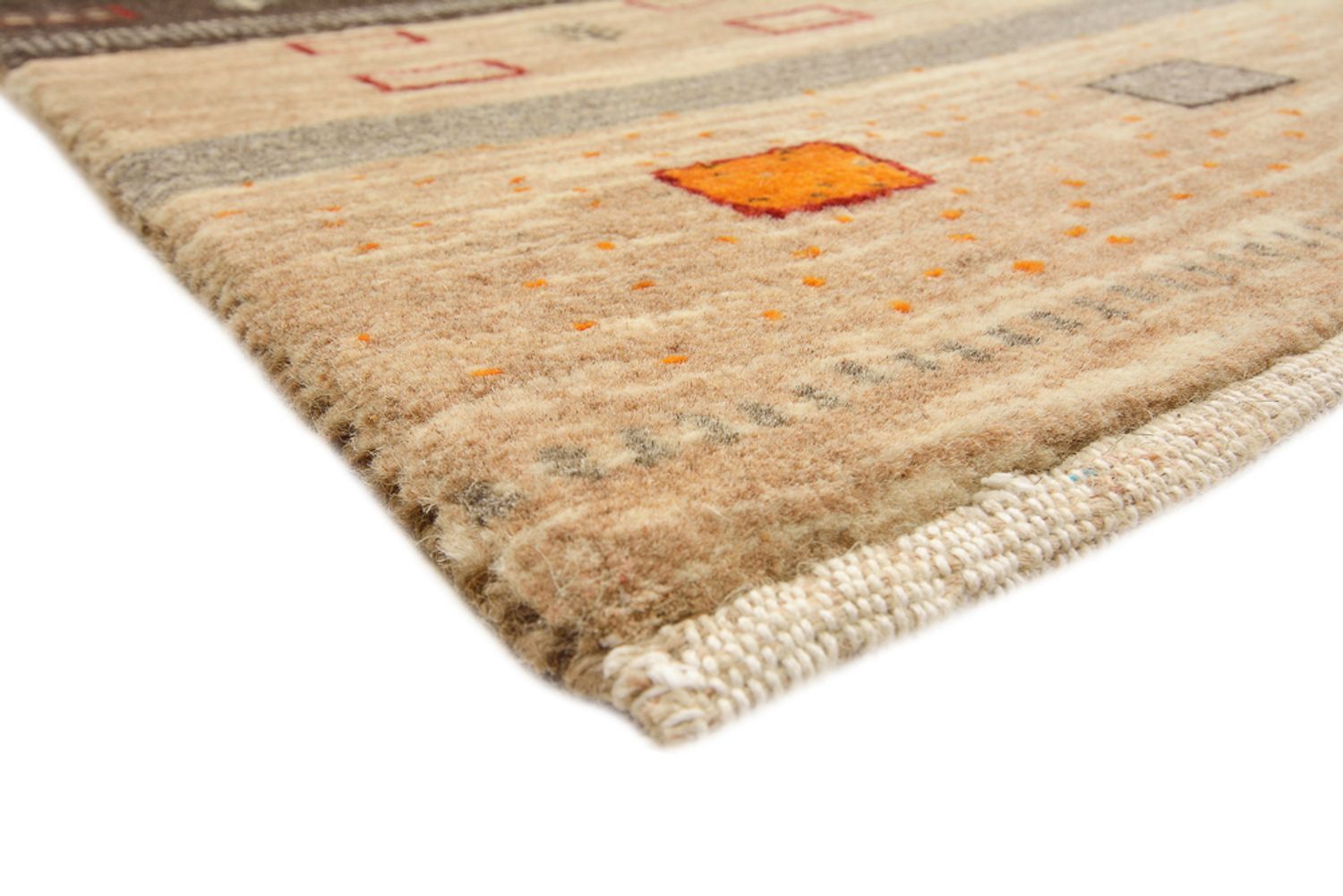 Gabbeh-tæppe - Loribaft Indus - 281 x 203 cm - lys beige