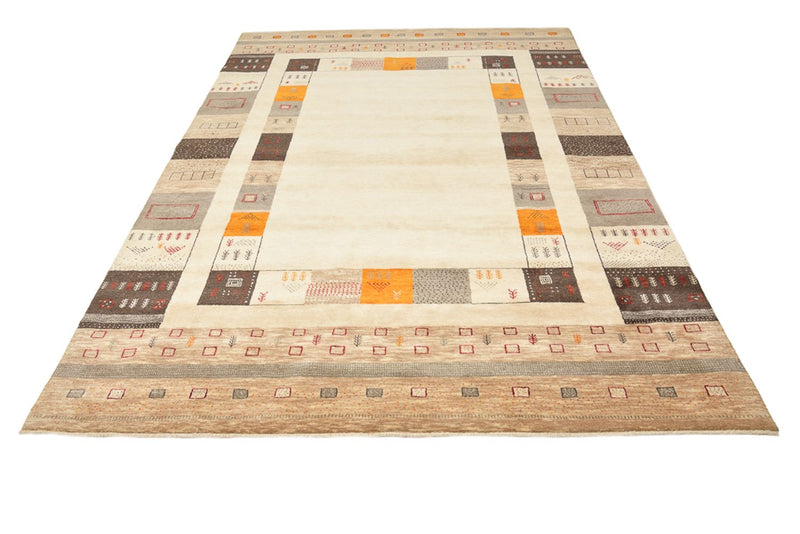 Gabbeh-tæppe - Loribaft Indus - 281 x 203 cm - lys beige
